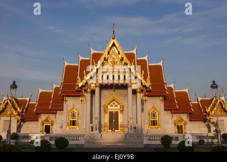 Thailand, Bangkok, Wat Benchamabophit aka The Marble Temple Stockfoto