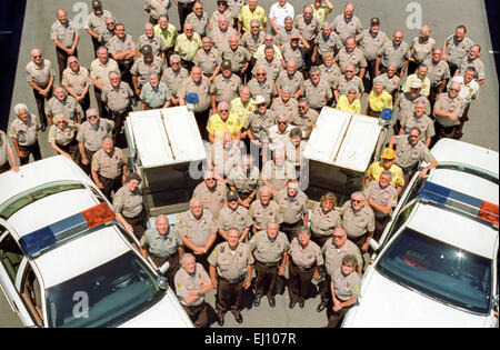 SUN CITY, AZ - 1. Juli: Bewohner von Sun City Ruhestand Gemeinschaft beteiligen sich an Aktivitäten in Sun City, Arizona im Juli 1997. Stockfoto