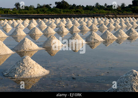 Thailand, Petchaburi, Asien, Salzfelder, Salz, Industrie, Salinen Stockfoto