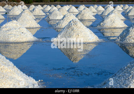 Thailand, Petchaburi, Asien, Salzfelder, Salz, Industrie, Salinen Stockfoto