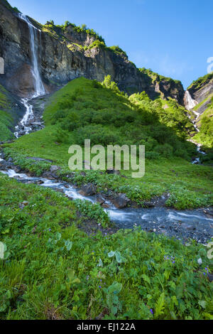 Batöni, Schweiz, Europa, Kanton St. Gallen, Fläche von Sargans, Weisstannental, Wasserfälle Stockfoto