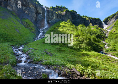 Batöni, Schweiz, Europa, Kanton St. Gallen, Fläche von Sargans, Weisstannental, Wasserfälle Stockfoto