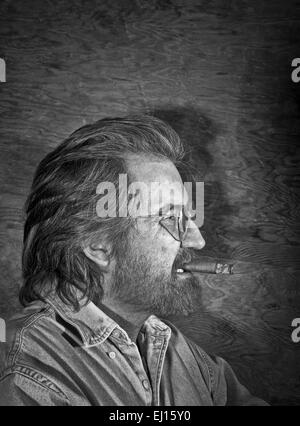 LOS ANGELES, CA-Februar 15: US-amerikanischer Regisseur und Drehbuchautor Tobe Hooper in Los Angeles, Kalifornien am 14. März 1999. Stockfoto