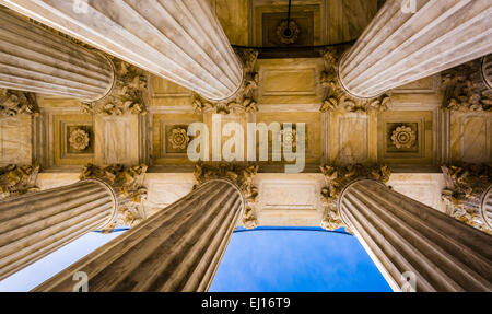 Architektonische Details des Surpreme Court Building in Washington, DC. Stockfoto