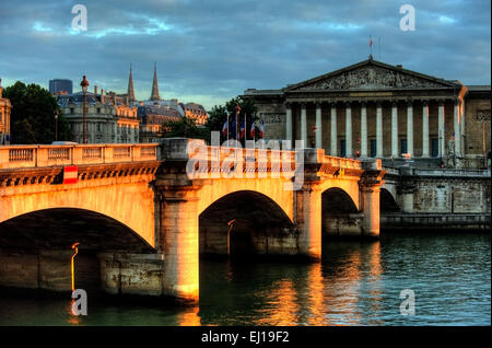 Pont De La Concorde Paris Ile de France Europe Stockfoto