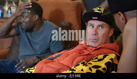 GET HARD 2015 Wartner Bros Film mit Kevin Hart auf der linken Seite und Will Ferrell Stockfoto