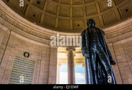 Im Inneren der Thomas Jefferson Memorial, Washington, DC. Stockfoto