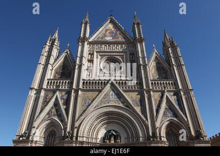 Orvieto Kathedrale (Duomo di Orvieto) in Orvieto, Umbrien, Italien. Stockfoto