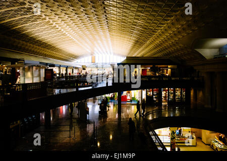 Das Innere der Union Station in Washington, DC. Stockfoto