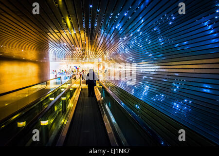 Untergrund Laufband in der National Gallery of Art in Washington, DC. Stockfoto