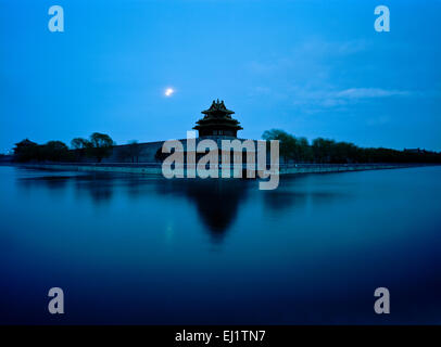 der Turm der verbotenen Stadt Peking china Stockfoto