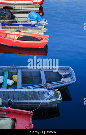 Boote im Hafen von A Coruña gefesselt. A Coruña. Galizien. Spanien. Stockfoto