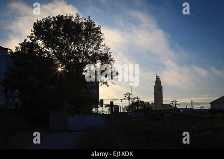 Turm des Herkules. Die älteste römische Leuchtturm noch als Leuchtturm genutzt. A Coruña. Galizien. Spanien. Stockfoto