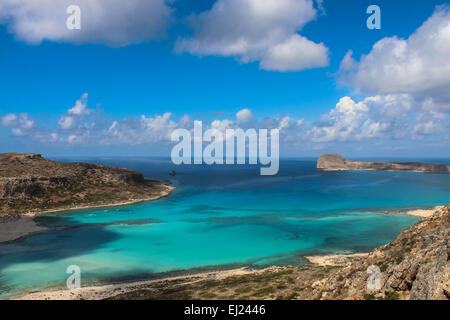 Exotische Strände - Insel Gramvousa / Balos Lagune, Kreta, Griechenland Stockfoto