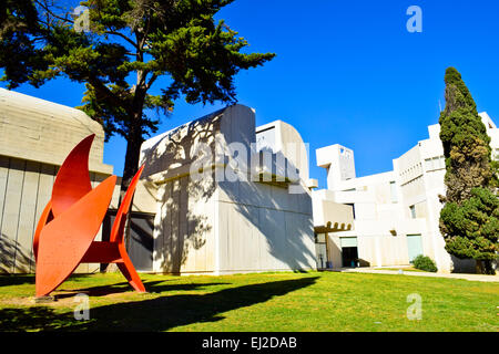 Museum, Joan Miro Stiftung. Barcelona, Katalonien, Spanien. Stockfoto