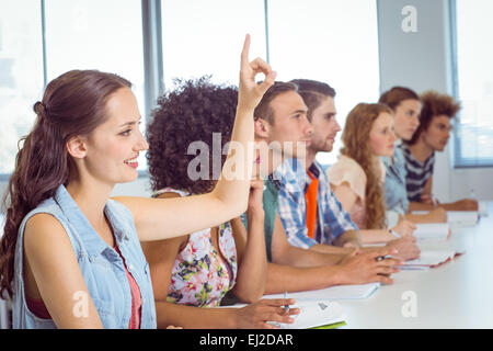 Mode-Studenten in der Klasse aufmerksam sein Stockfoto