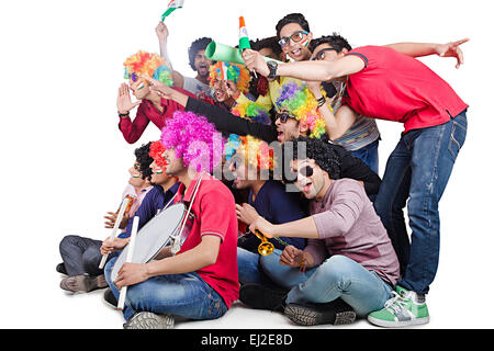 indische Cricket Zuschauer Gruppe Massen Stockfoto