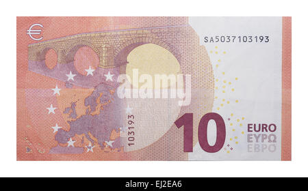 Neue Banknoten 10 Euro Stockfoto