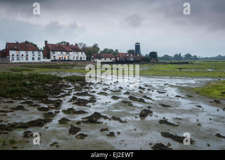 Ein Blick auf Langstone Mill. Stockfoto