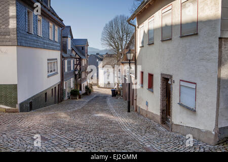 Straße, historischen Zentrum, Siegen, Nordrhein-Westfalen, Deutschland, Europa Stockfoto