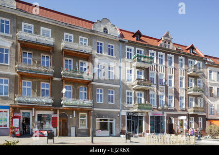 Altstadt-Fußgängerzone in Slubice, Polen Stockfoto
