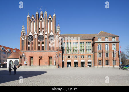 Museum Junge Kunst und Rathaus, Frankfurt Oder, Deutschland Stockfoto