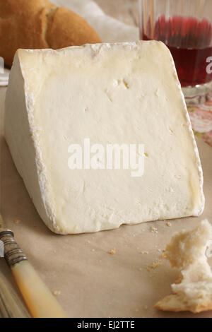 Vignotte machte einen französischen hohen Fett Brie Stil Frischkäse in der Region Champagne-Ardenne der Normandie Stockfoto