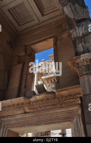 Die Bibliothek des Celsus in Ephesus - Türkei Stockfoto