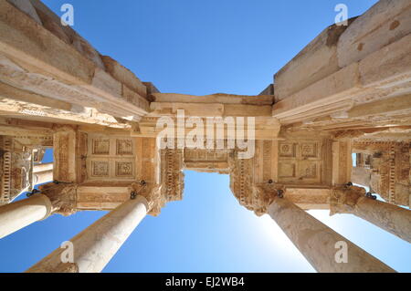 Die Bibliothek des Celsus in Ephesus - Türkei Stockfoto