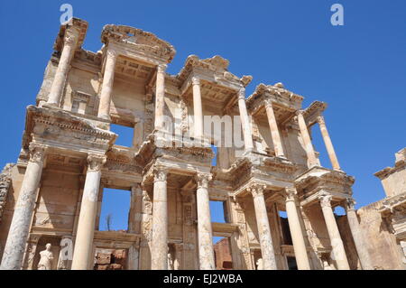 Die Bibliothek des Celsus in Ephesus - Türkei Stockfoto