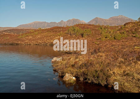 Loch Leitir Easaidh und das Quinag-Angebot Stockfoto