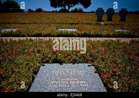 Maleme Krieg Friedhof in Maleme auf Kreta, Griechenland. Stockfoto