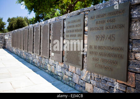 Maleme Krieg Friedhof in Maleme auf Kreta, Griechenland. Stockfoto