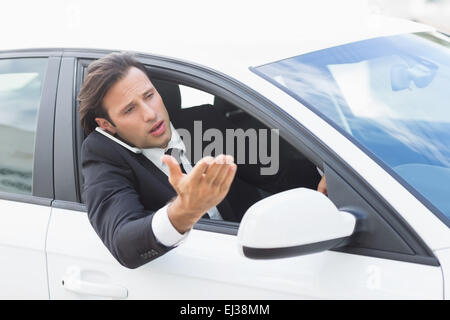 Geschäftsmann am Telefon Stockfoto