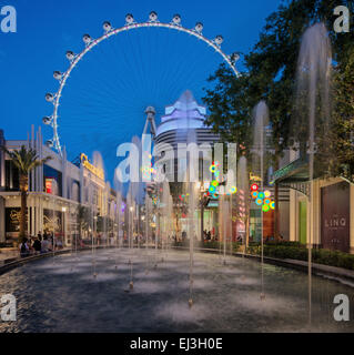 High Roller-Riesenrad auf der Linq Vergnügungsviertel in Las Vegas, Nevada Stockfoto