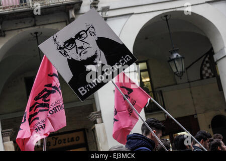 Turin, Italien. 20. März 2015. Der italienische Richter Bruno Caccia 1983 von getötet wurde der ' Ndrangheta. © Elena Aquila/Pacific Press/Alamy Live-Nachrichten Stockfoto