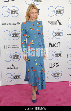 SANTA MONICA, CA - 21. Februar 2015: Cate Blanchett bei 30. jährlichen Film Independent Spirit Awards am Strand in Santa Monica. Stockfoto