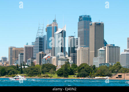 Sydney zentraler Geschäft Bezirk Skyline Stadtbild betrachtet den Hafen von Sydney Australia Stockfoto