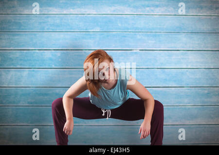 Zusammengesetztes Bild hübsche Pause Tänzerin Stockfoto