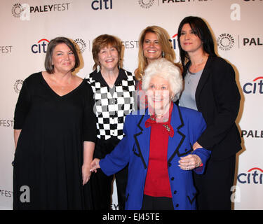 PaleyFEST 2014 Herbst Facts Of Life 35th Anniversary Reunion mit: Mindy Cohn, Geri Jewell, Lisa Whelchel, Charlotte Rae, Nancy McKeon Where: Beverly Hills, Kalifornien, Vereinigte Staaten, wann: 13 Sep 2014 Stockfoto