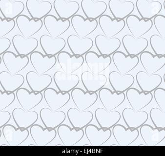 Einfache Musterdesign Textur der ineinander verschlungenen Herzen gemacht Stock Vektor