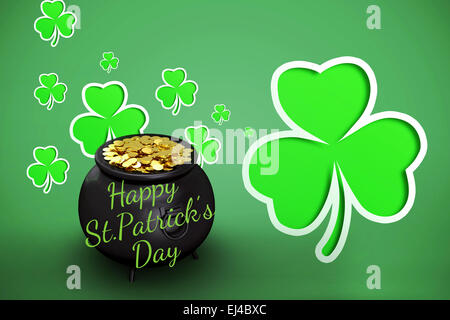 Zusammengesetztes Bild des glücklichen St Patricks Tag Stockfoto