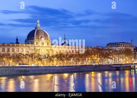 Hôtel-Dieu in Lyon, Rhone, Frankreich Stockfoto