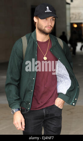 Douglas Booth abgebildet auf Radio 1 Featuring: Douglas Booth wo: London, Vereinigtes Königreich: 16 Sep 2014 Stockfoto