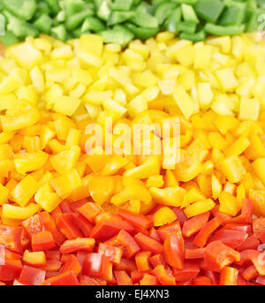 Süße Paprika in Stücke geschnitten Stockfoto