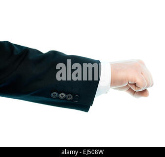 Kaukasische männliche Hand Zusammensetzung isoliert Stockfoto