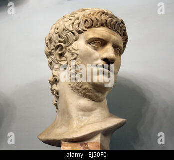 Büste des römischen Kaisers Nero (37-68 n. Chr.) in den Kapitolinischen Museen. Rom. Italien. Stockfoto