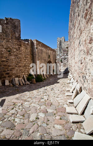 Mytilene Schloss in Mytilene in Lesbos, Griechenland. Stockfoto