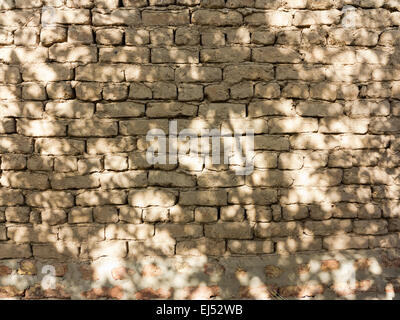 Detail eines Raums der Schlamm-Mauer in gefleckten Licht Ägypten Afrika hautnah Stockfoto