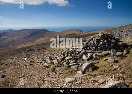 Blick auf dem Weg nach oben die Pony-Pfad auf Cadair Idris im südlichen Snowdonia, Nord-Wales Stockfoto